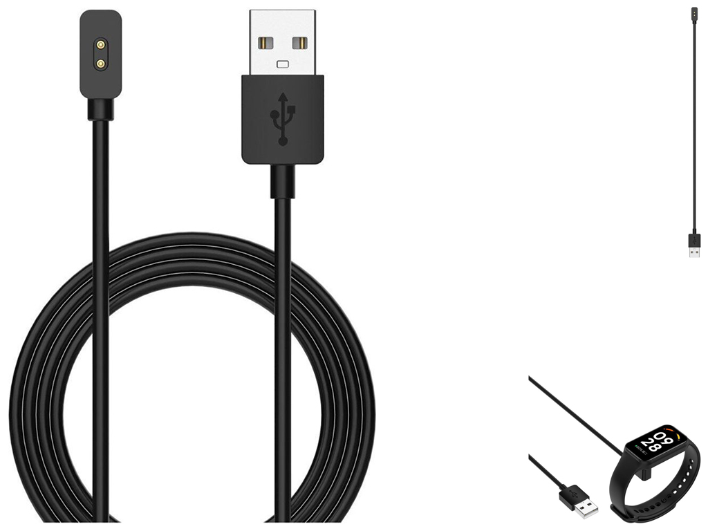 Кабель USB мi Band 8/9 Cable 0,5м Цвет Черный