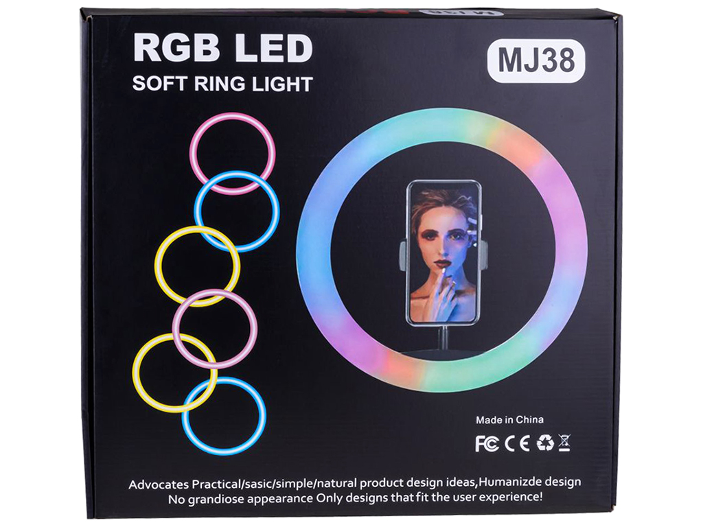 Лампа RGB MJ38 38см уценка, цвет черный