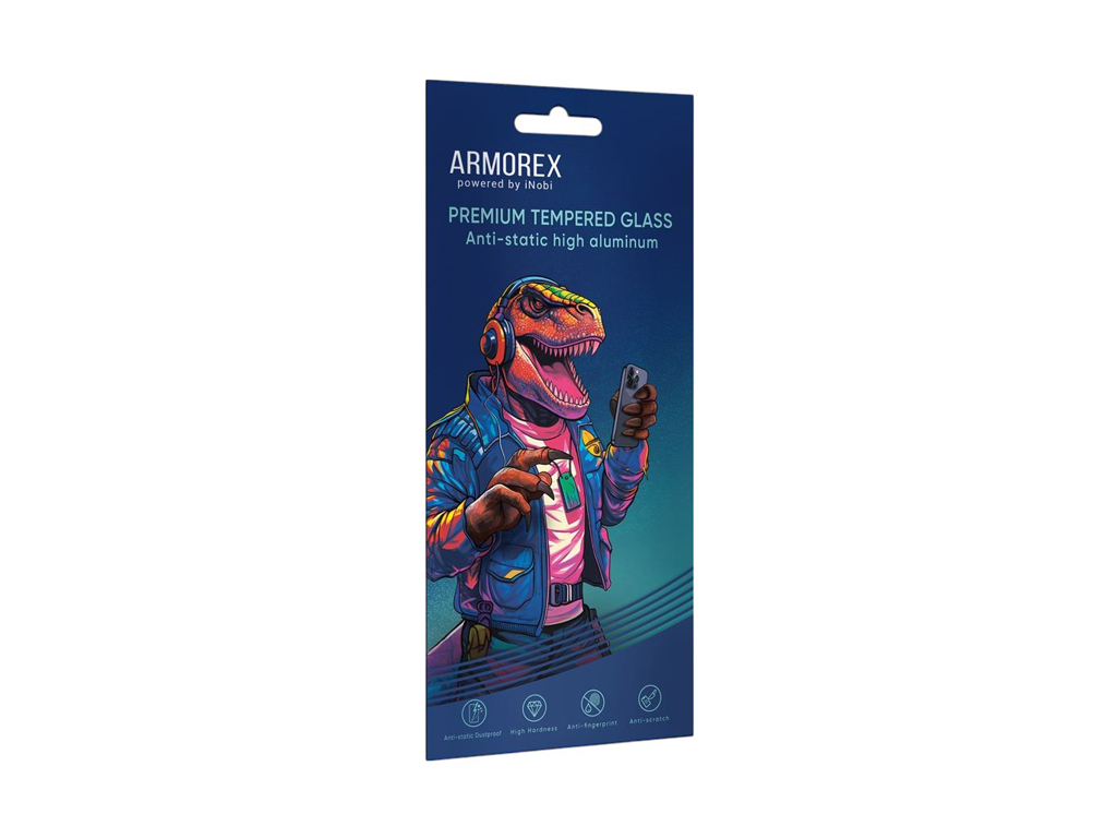 Защитное стекло Armorex 5D High-Alum AntiDust для Xiaomi Redmi Note 14 4G/5G, черный