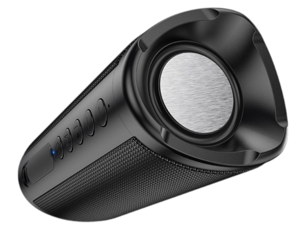 Колонка Hoco HC4, Bluetooth 5.0, FM-приемник, IPX5, 200×88×81 мм, мятая упаковка, цвет черный