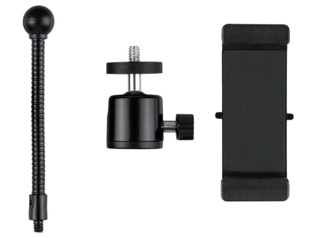 Лампа Fill Light DX-260, 10 Вт, 3000K–5000K, ABS пластик, 26см, 290×60×265мм, цвет черный