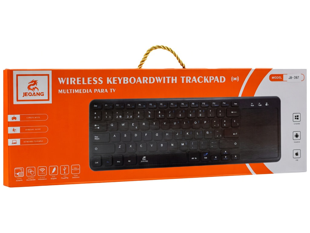 Клавиатура беспроводная Jeqang JB‑387, bluetooth 3.0/5.0 + 2.4G, аккумулятор, Type‑C, ENG/UKR