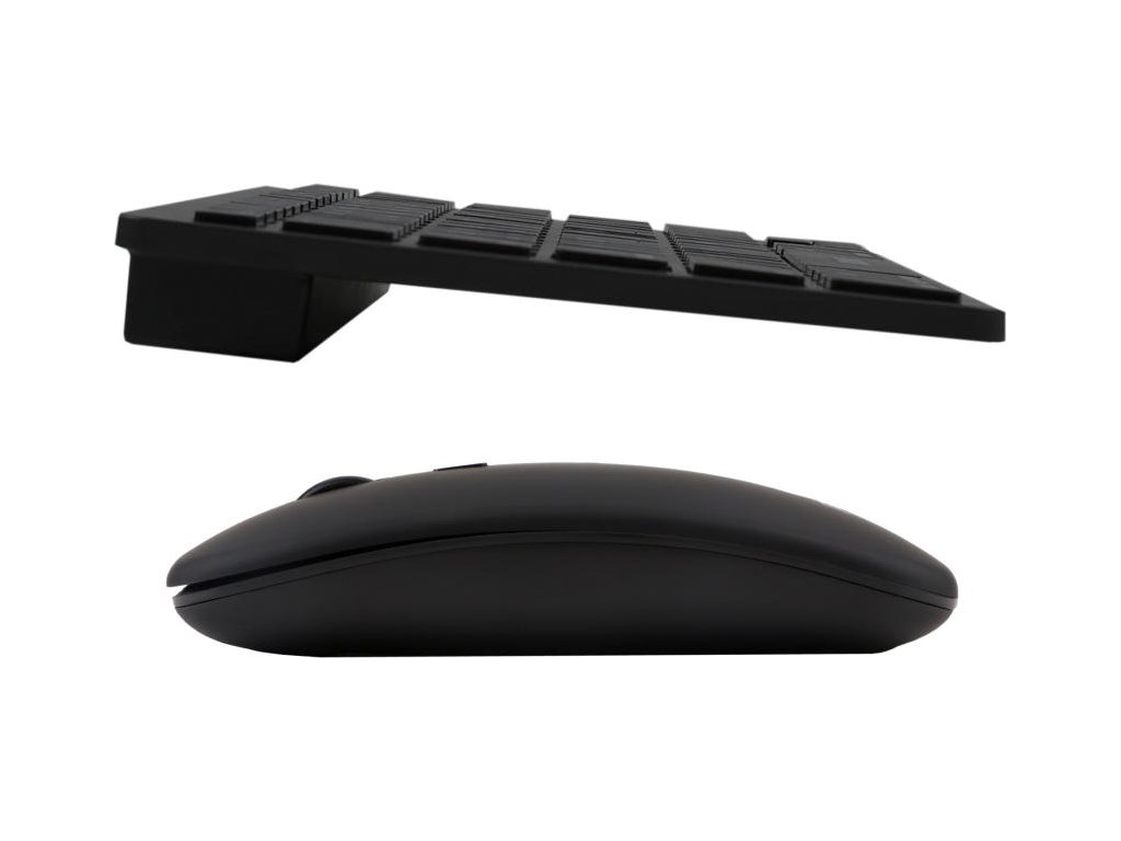 Клавиатура и мышь Jeqang JB-326, dual-mode(2.4G+Bluetooth), ножничные, раскладка Eng/Ukr, черный