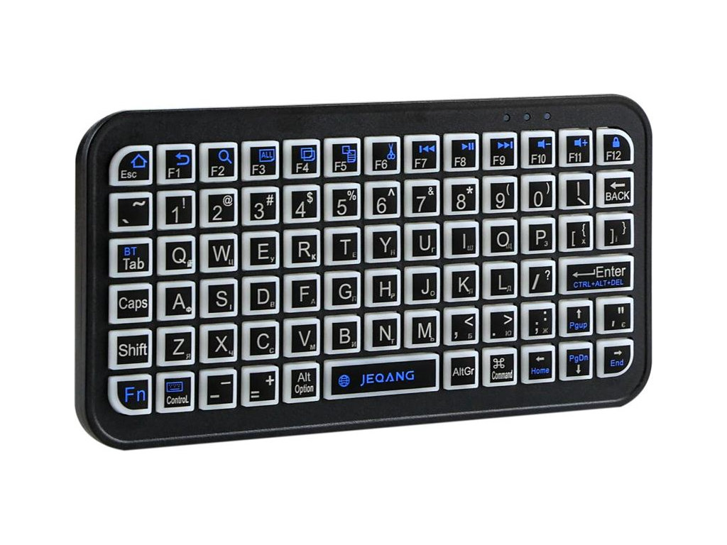 Клавиатура беспроводная Jeqang JB‑512, bluetooth 5.2, RGB‑подсветка, 300mAh, ENG/UKR, цвет черный