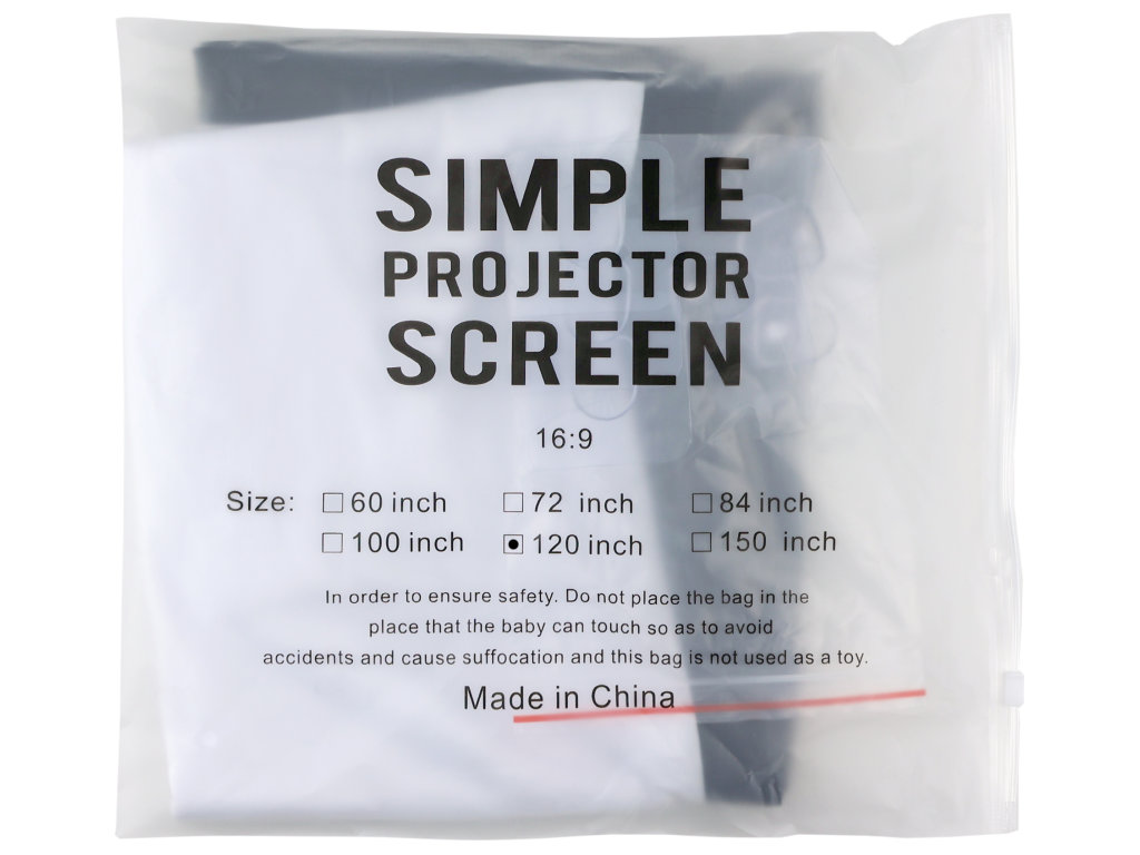 Экран для проектора, 120 дюймов, 16:9, цвет белый