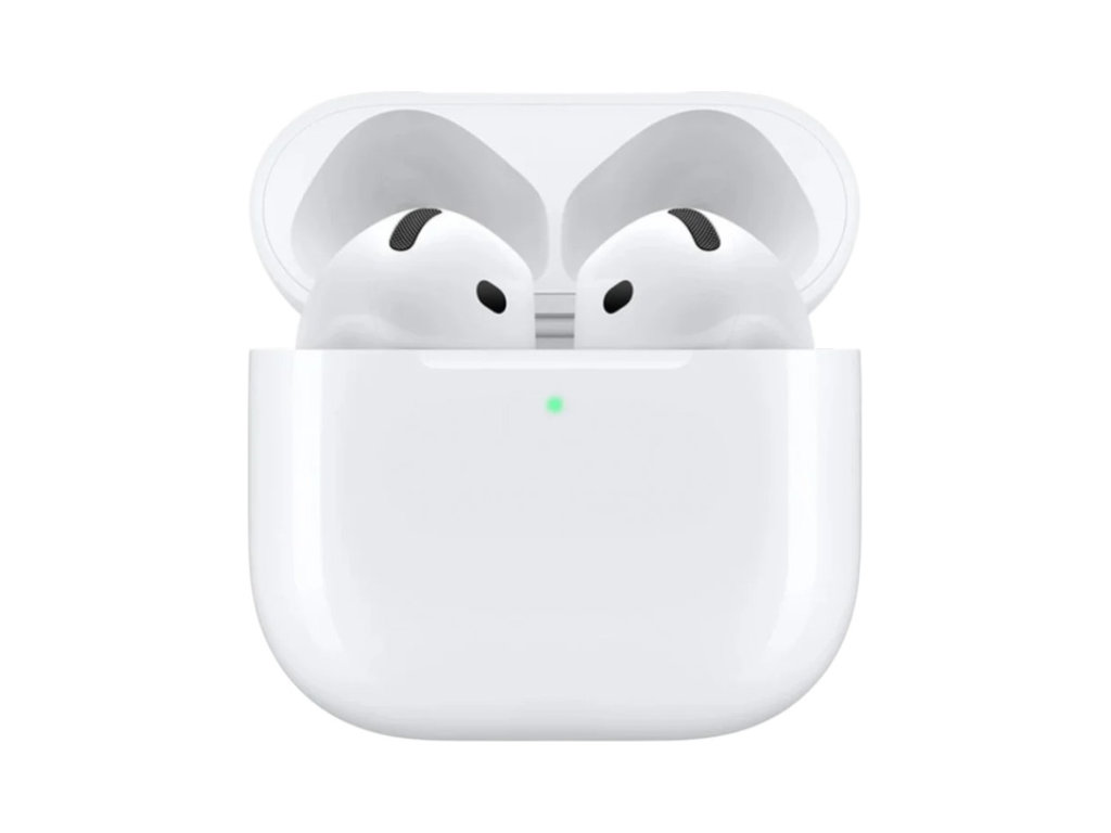 Блютуз стерео гарнитура Apple AirPods 4 copy (чип Jerry), bluetooth 5.3, сенсор, 250mAh, белый