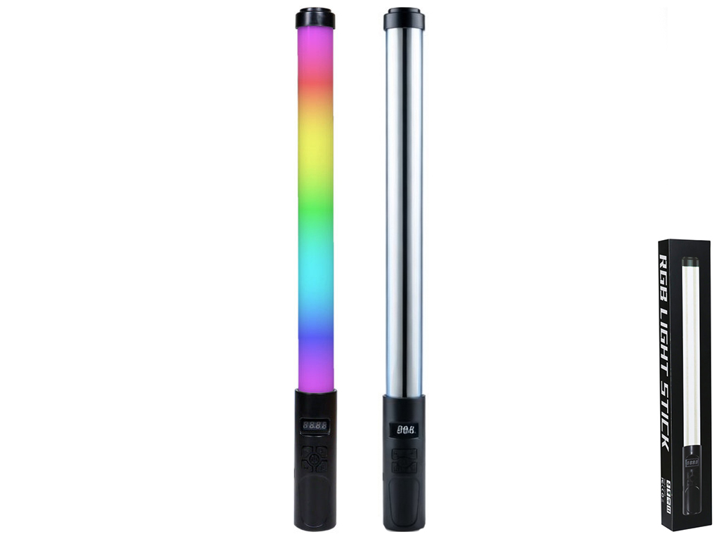 Лампа RGB LED Stick, 50см, цвет черный, мятая упаковка
