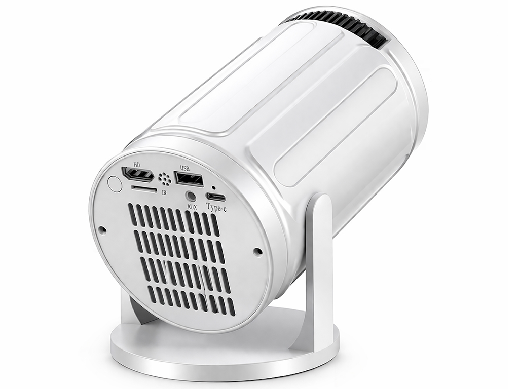 Проектор FIRE 408, HD 720P, Wi-Fi и Bluetooth, HDMI, 1200:1, 30000 часов, 142,5×94мм, цвет белый