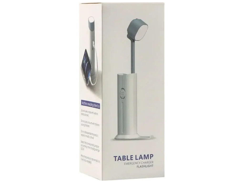 Лампа универсальная+Power bank 4 в 1, 5000mAh, ABS пластик, 60×155×58мм, мятая упаковка
