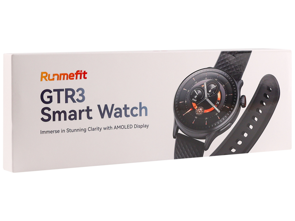 Смарт-годинник Runmefit GTR3, AMOLED, Bluetooth, 3ATM, Чорний