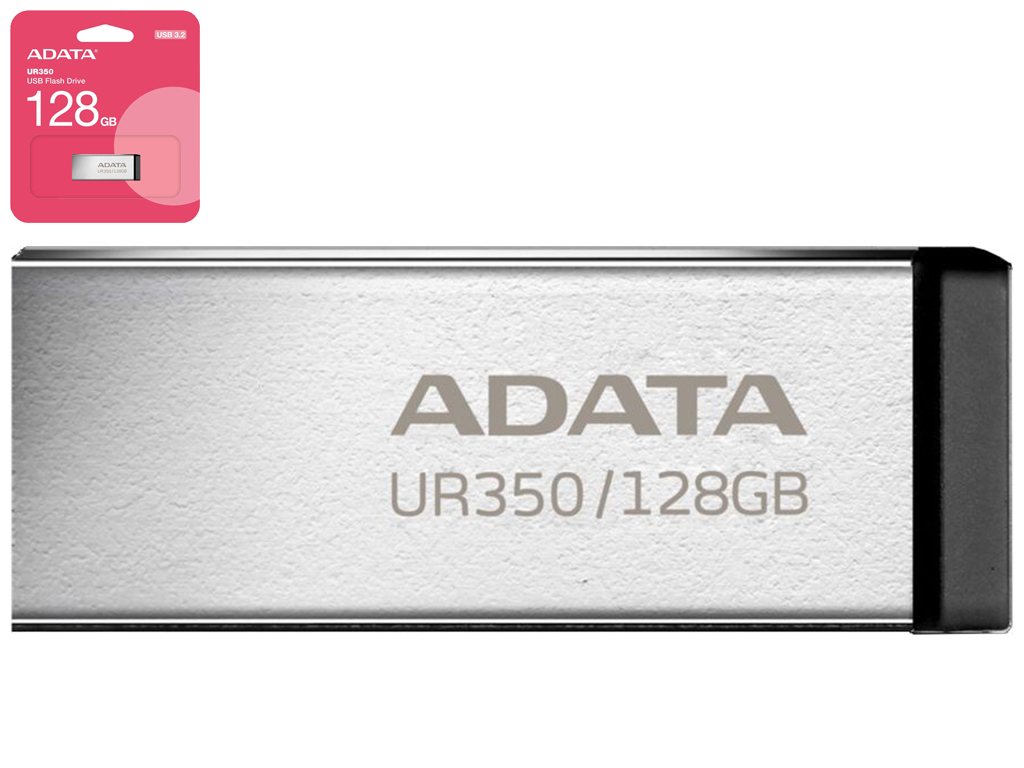 USB флеш-накопитель 3.2 A-Data UR350 128Gb, цвет серебро-черный