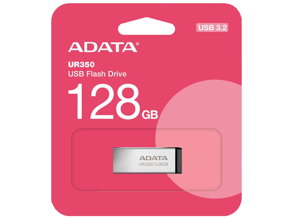 USB флеш-накопитель 3.2 A-Data UR350 128Gb, цвет серебро-черный