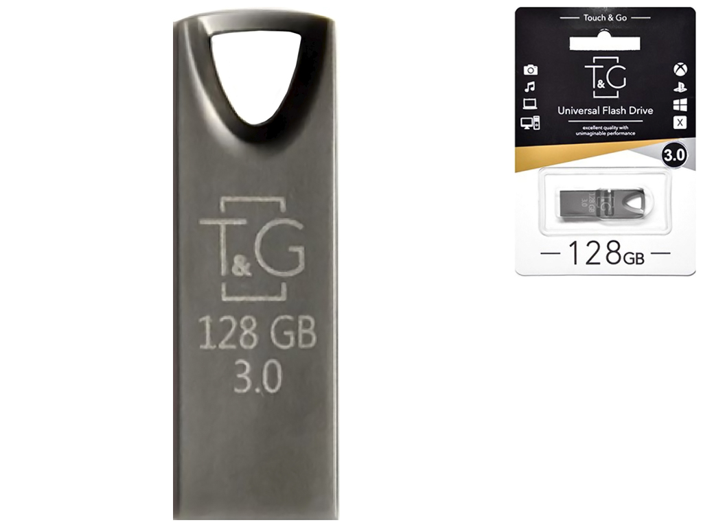 USB флеш-накопитель 3.0 T&G 128gb Metal 117, цвет стальной