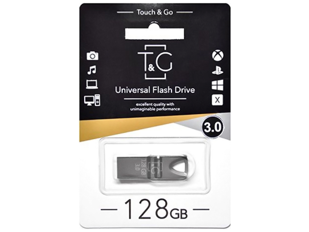USB флеш-накопитель 3.0 T&G 128gb Metal 117, цвет стальной