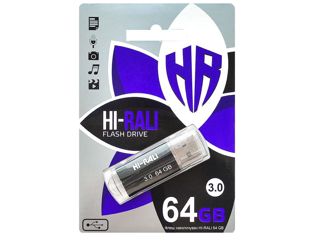 USB флеш-накопичувач 3.0 Hi-Rali Corsair 64gb, Чорний