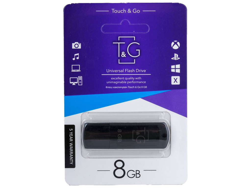USB Flash Drive T&G 8gb Classic 011 Цвет Черный