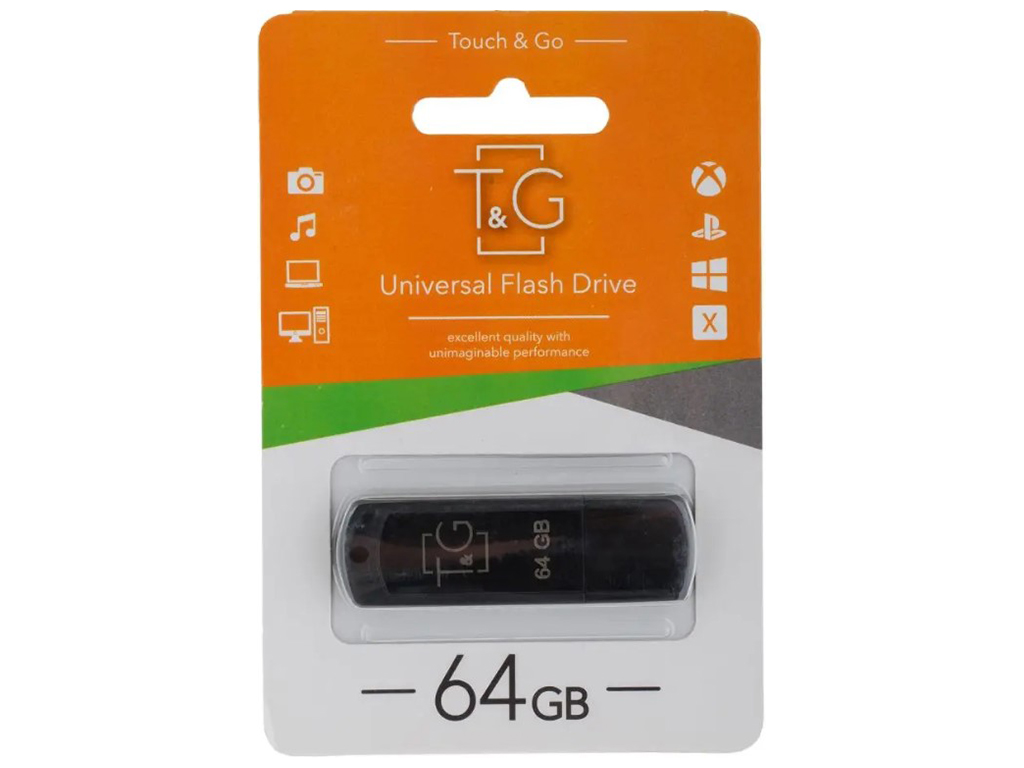 USB Flash Drive T&G 64gb Classic 011 Цвет Черный