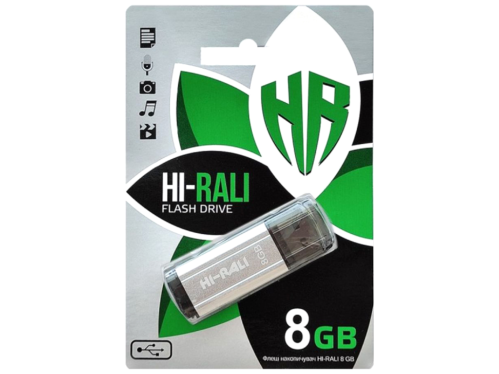 USB флеш-накопичувач Hi-Rali Stark 8gb Колір Чорний