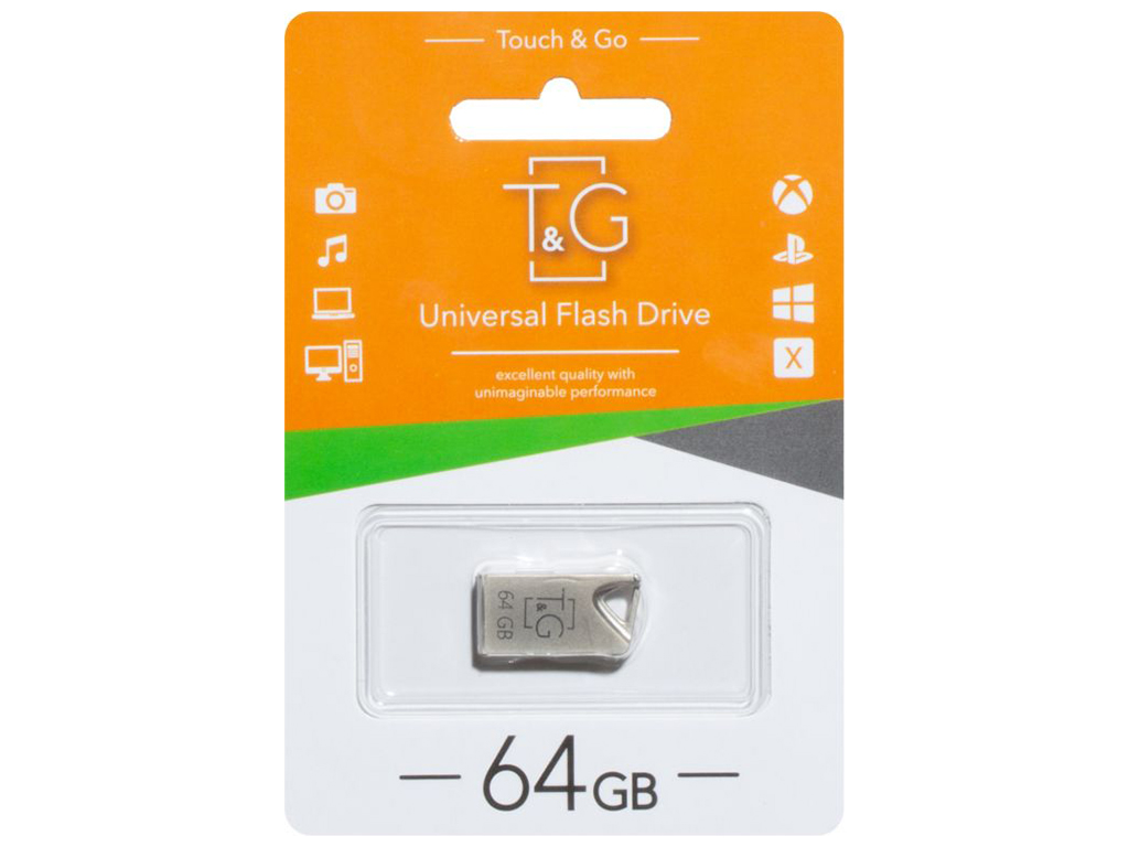 USB флеш-накопичувач T&G 64gb Metal 109 Колір Сталевий