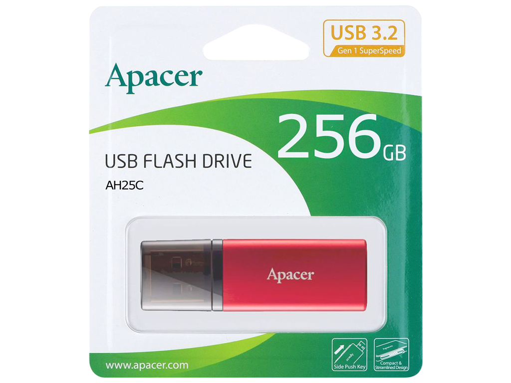 USB флеш-накопичувач 3.2 Apacer AH25B 256gb, колір Червоний