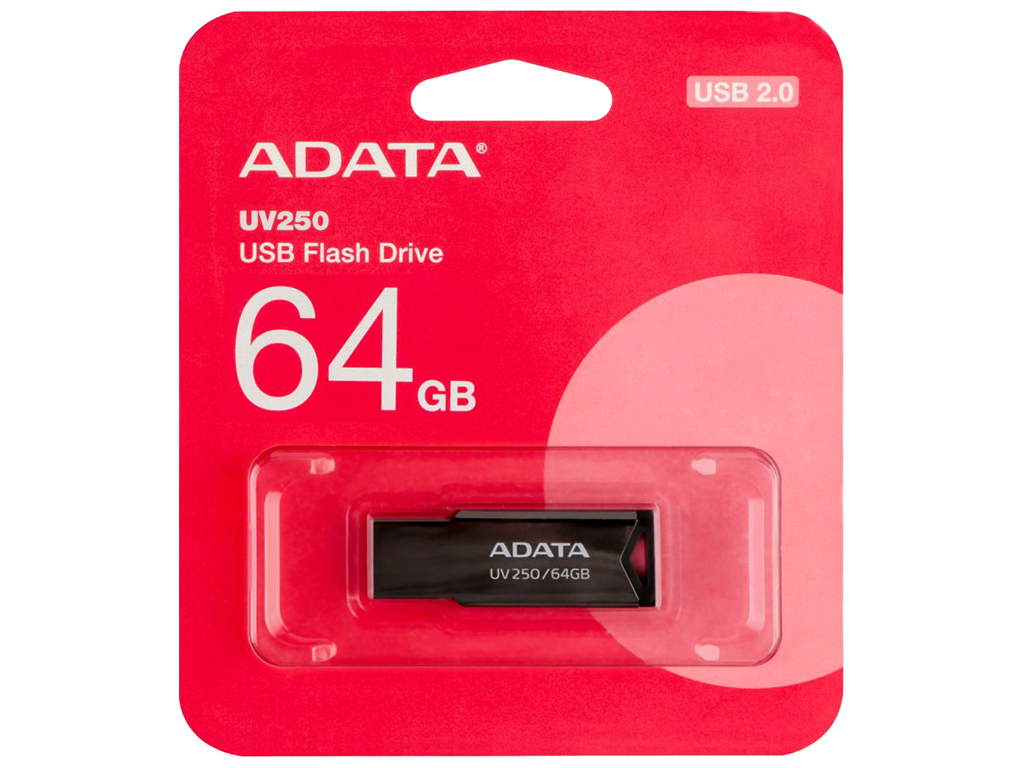 USB флеш-накопитель A-Data AUV 250 64GB, цвет черный