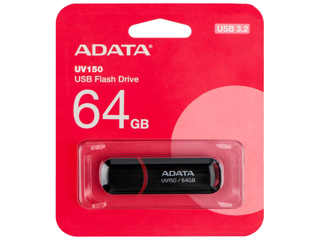 USB флеш-накопитель 3.2 A-Data UV150 64Gb, цвет черный
