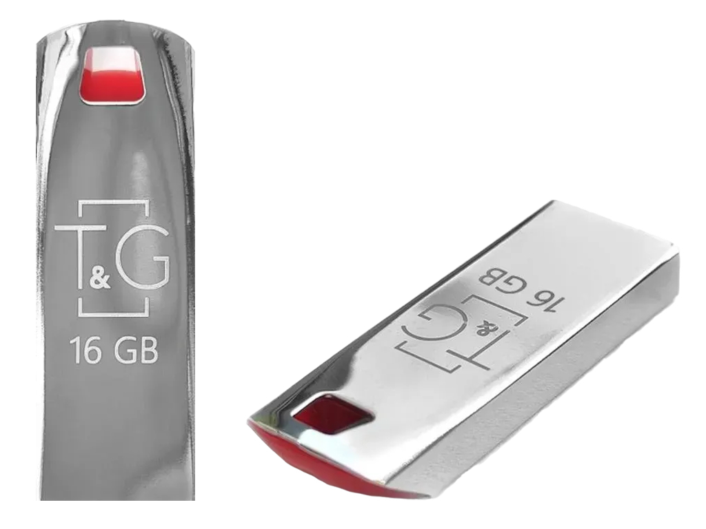 USB-флешнакопичувач T&G Chrome 115 металевий, 16 ГБ