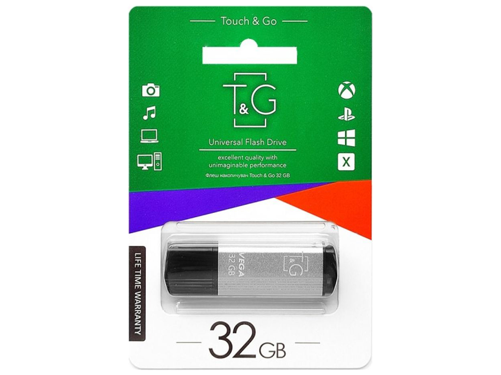 USB флеш-накопичувач T&G 32gb Vega 121, Стальний