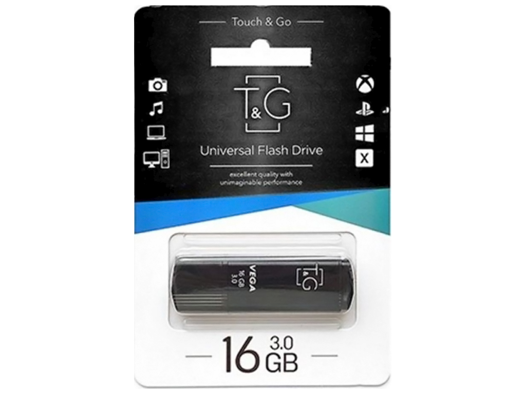 USB флеш-накопичувач 3.0 T&G 16gb Vega 121, Чорний