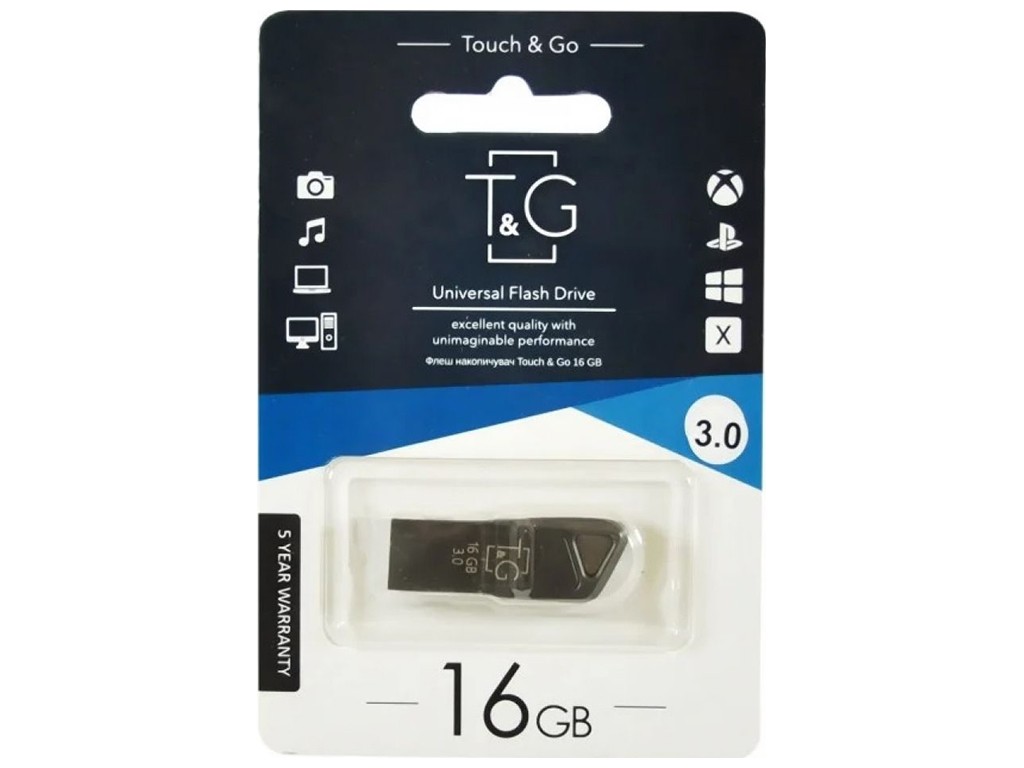 USB Flash накопитель 3.0 T&G 16gb Metal 114 Цвет Чёрный
