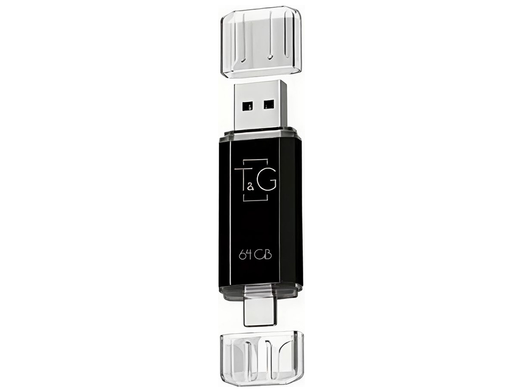 USB Flash Drive T&G 64gb USB/Type C 009 Цвет Черный