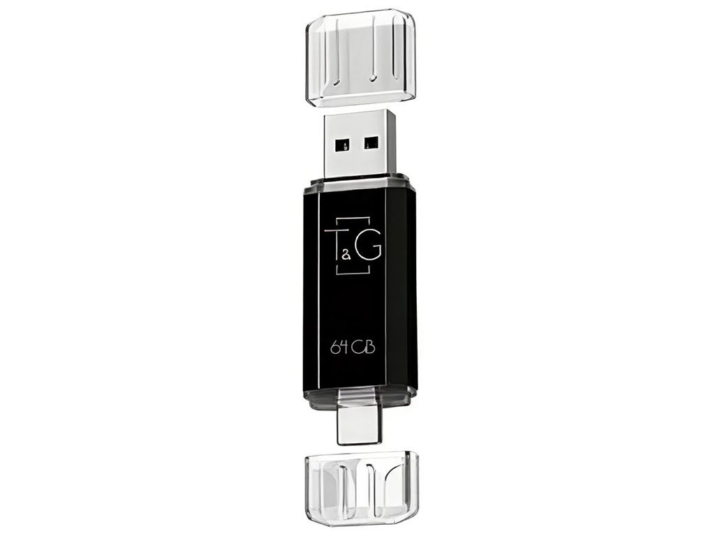 USB флеш-накопичувач 3.0 T&G 64gb USB/Type C 009, колір чорний