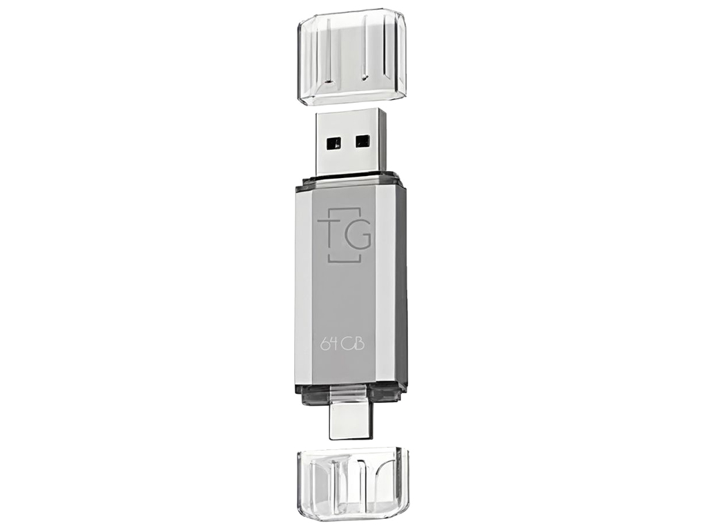 USB флеш-накопитель 3.0 T&G 64gb USB/Type C 009, цвет серебро