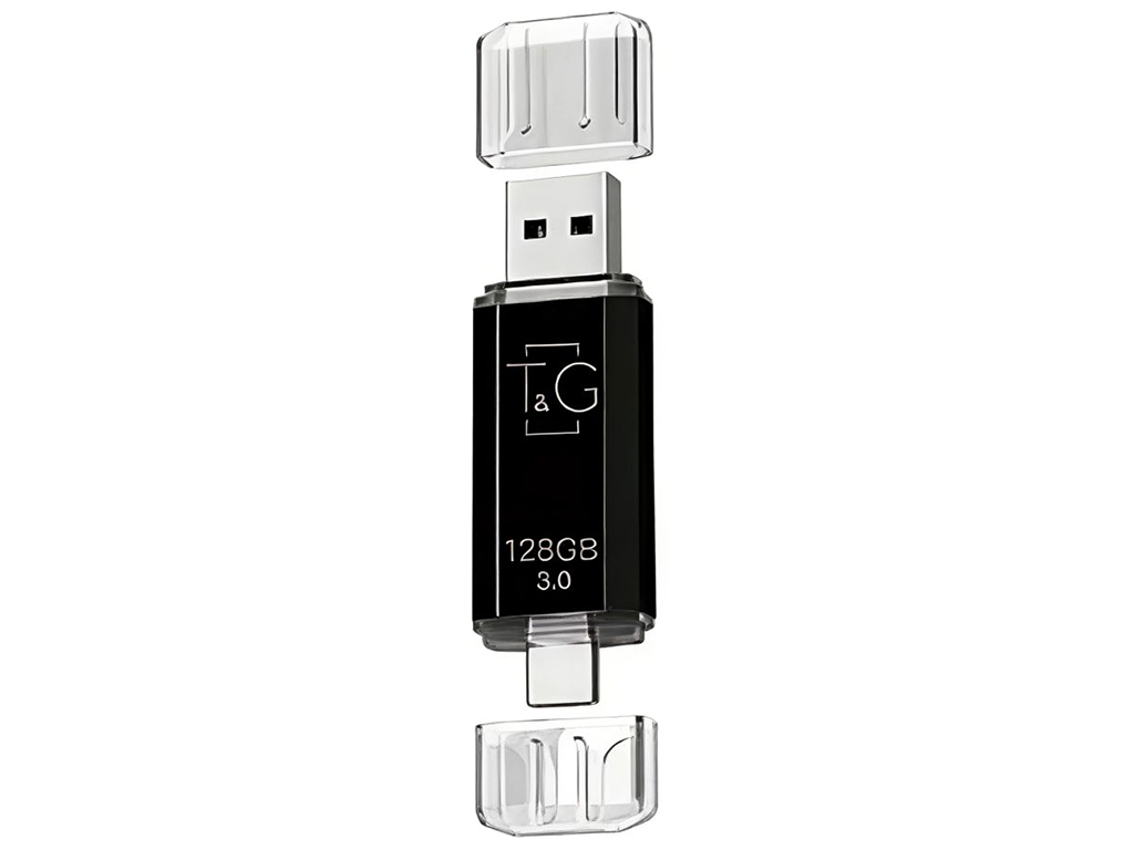 USB флеш-накопитель T&G 128gb USB/Type C 009, цвет черный