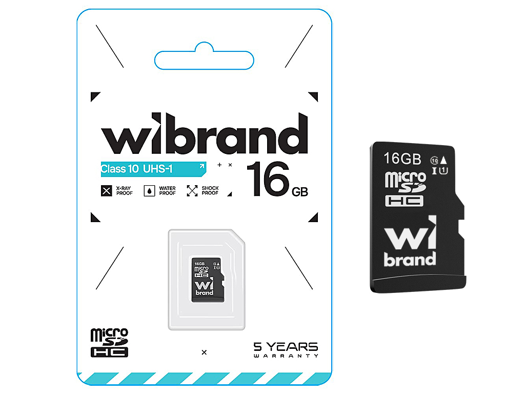 Карта памяти Wibrand MicroSDHC 16gb UHS-1 10 Class