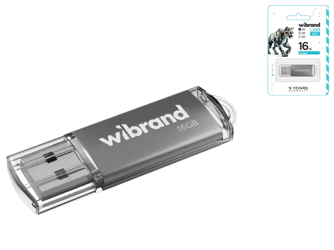 USB Flash Drive Wibrand 16gb Cougar Цвет Серебро