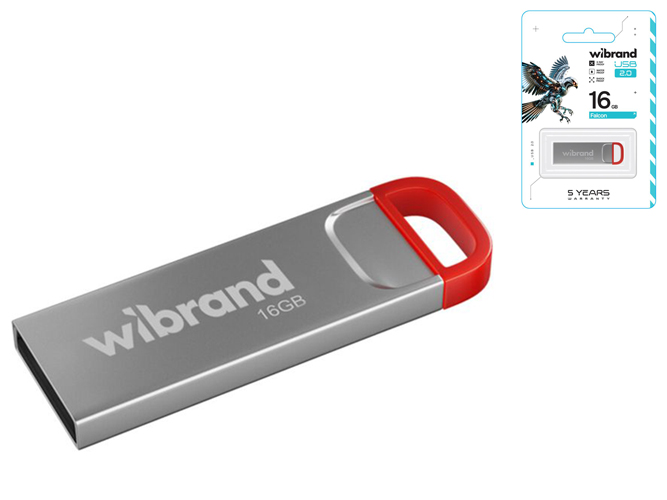 USB Flash Drive Wibrand 16gb Falcon Цвет Красний
