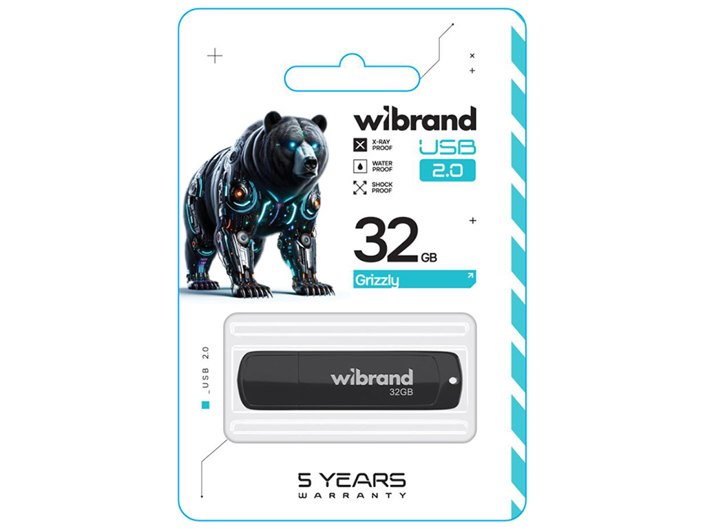 USB Flash Drive Wibrand 32gb Grizzly Цвет Черный