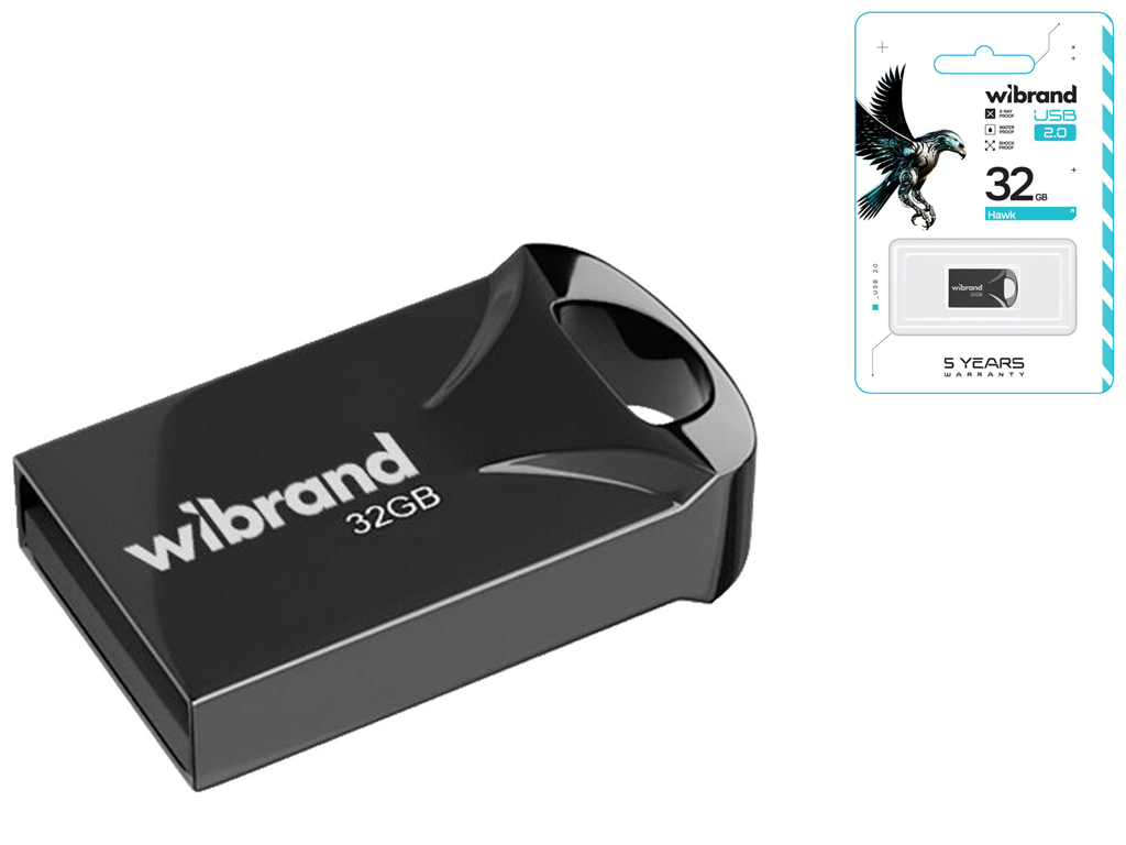 USB Flash Drive Wibrand 32gb Hawk Цвет Черный