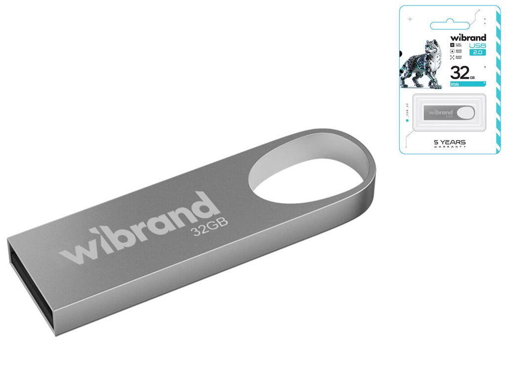 USB Flash Drive Wibrand 32gb Irbis Цвет Серебро