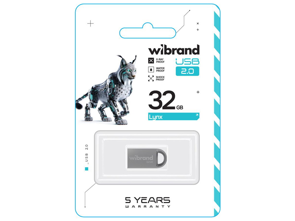 USB Flash Drive Wibrand 32gb Lynx Цвет Серебро