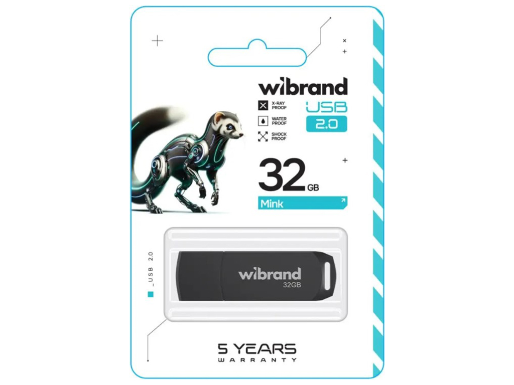 USB Flash Drive Wibrand 32gb Mink Цвет Черный