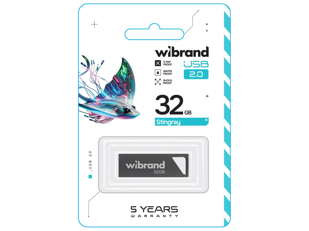 USB Flash Drive Wibrand 32gb Stingray Цвет Серый