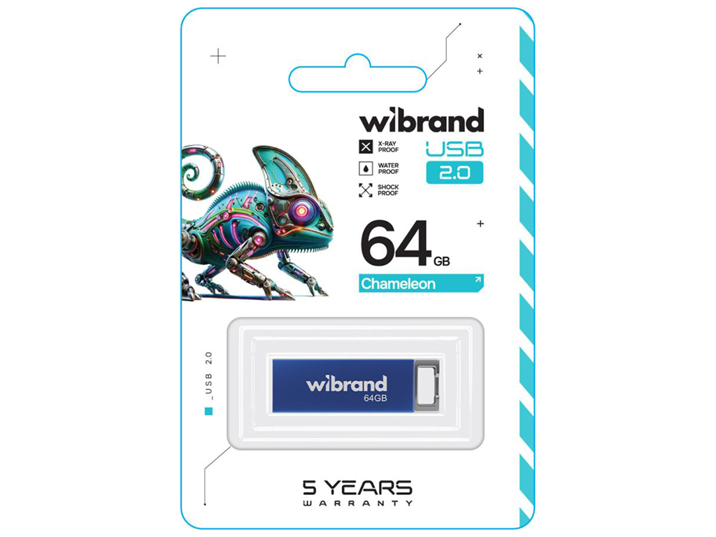 USB Flash Drive Wibrand 64gb Chameleon Цвет Синий