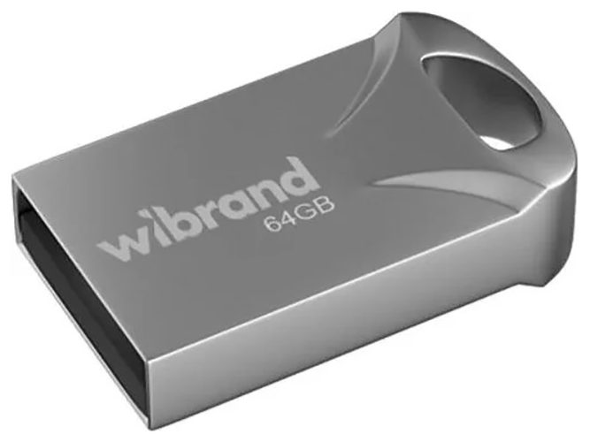 USB флеш-накопичувач Wibrand 64gb Hawk Колір Срібло