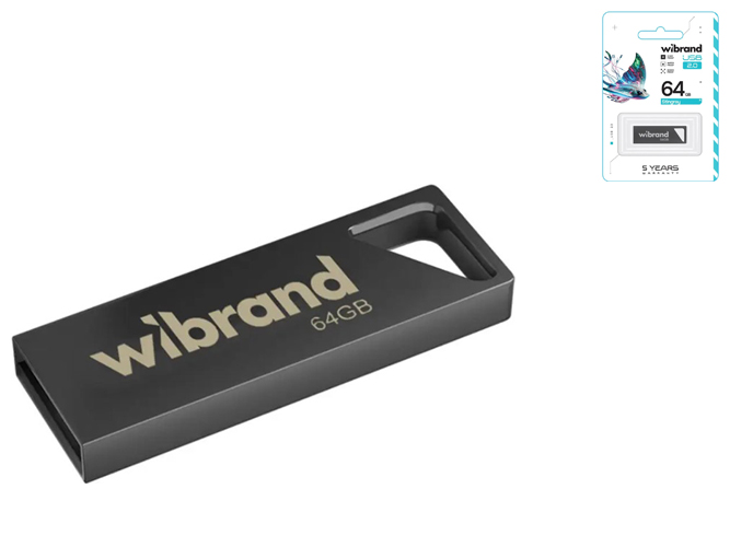 USB Flash Drive Wibrand 64gb Stingray Цвет Серый