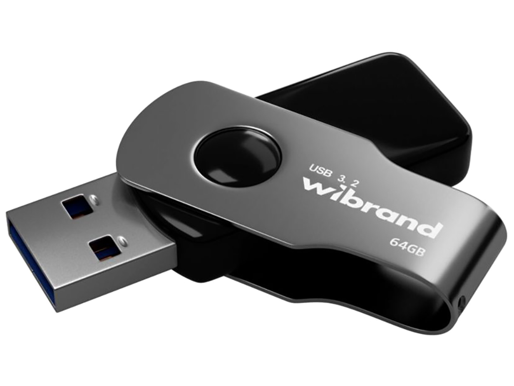 USB флеш-накопитель 3.2 Wibrand 64gb Lizard Gen1, цвет черный
