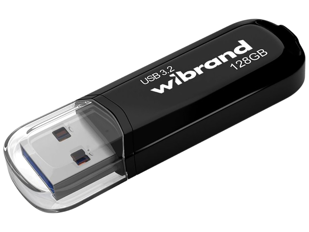 USB флеш-накопичувач 3.2 Wibrand 128gb Marten Gen1, колір чорний