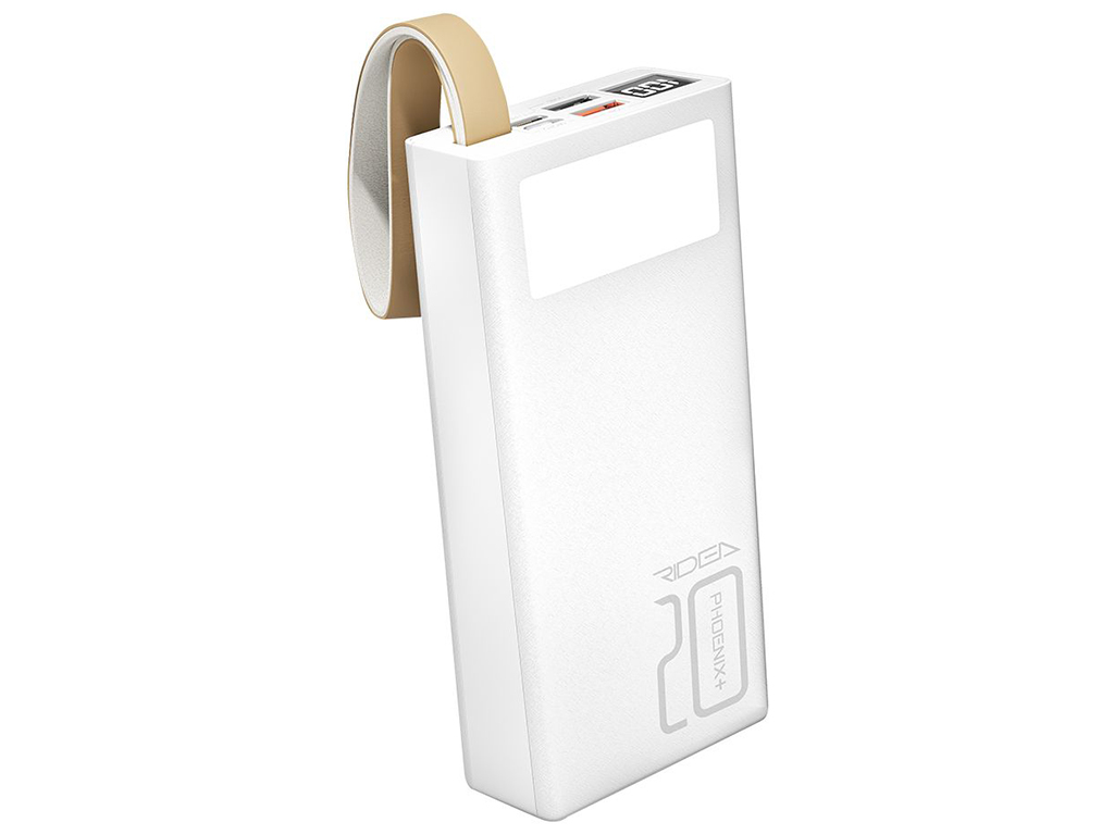 Power Bank Ridea RP-D20L Phoenix20 10W digital display + lamp 20000 mAh Цвет Белый