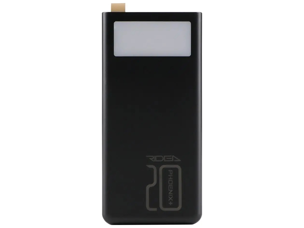 Power Bank Ridea RP-D20L+ Phoenix20+ PD/QC 3.0 20W digital display + lamp 20000 mAh Цвет Черный